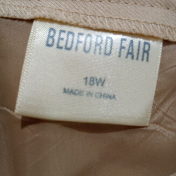 Bedford Fair Skirt Women's Size 18W Elastic Waist Expanders On Both Sides Lined - Picture 5 of 13